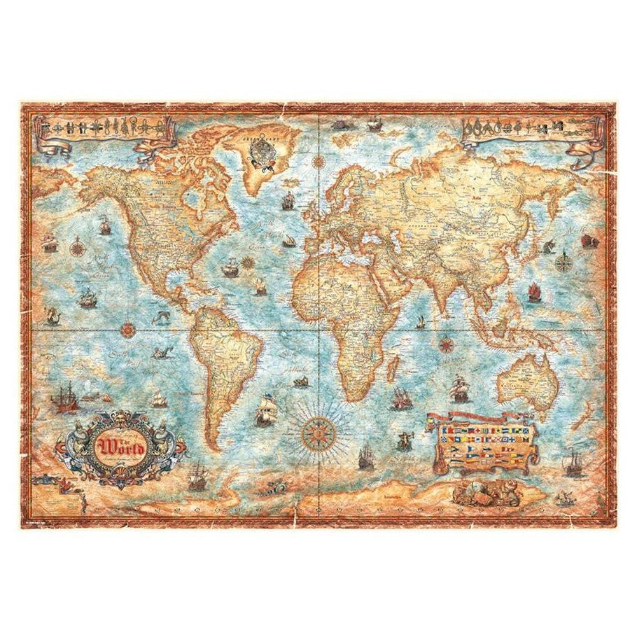 2000 Piece Jigsaw – The World Map Art-Yarrawonga Fun and Games