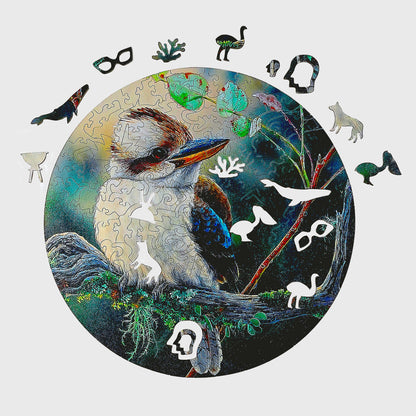 202 Piece Wooden Jigsaw - Kookaburra-Yarrawonga Fun and Games