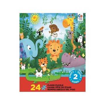 24 Piece Double Sided Floor Puzzle - Jungle-Yarrawonga Fun and Games