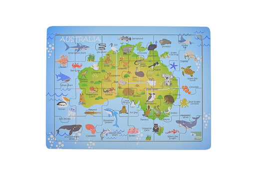 24 Piece Jigsaw Puzzle - 2 in 1 Map of Australia-Yarrawonga Fun and Games
