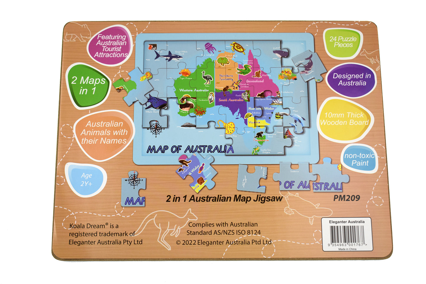 24 Piece Jigsaw Puzzle - Map of Australia