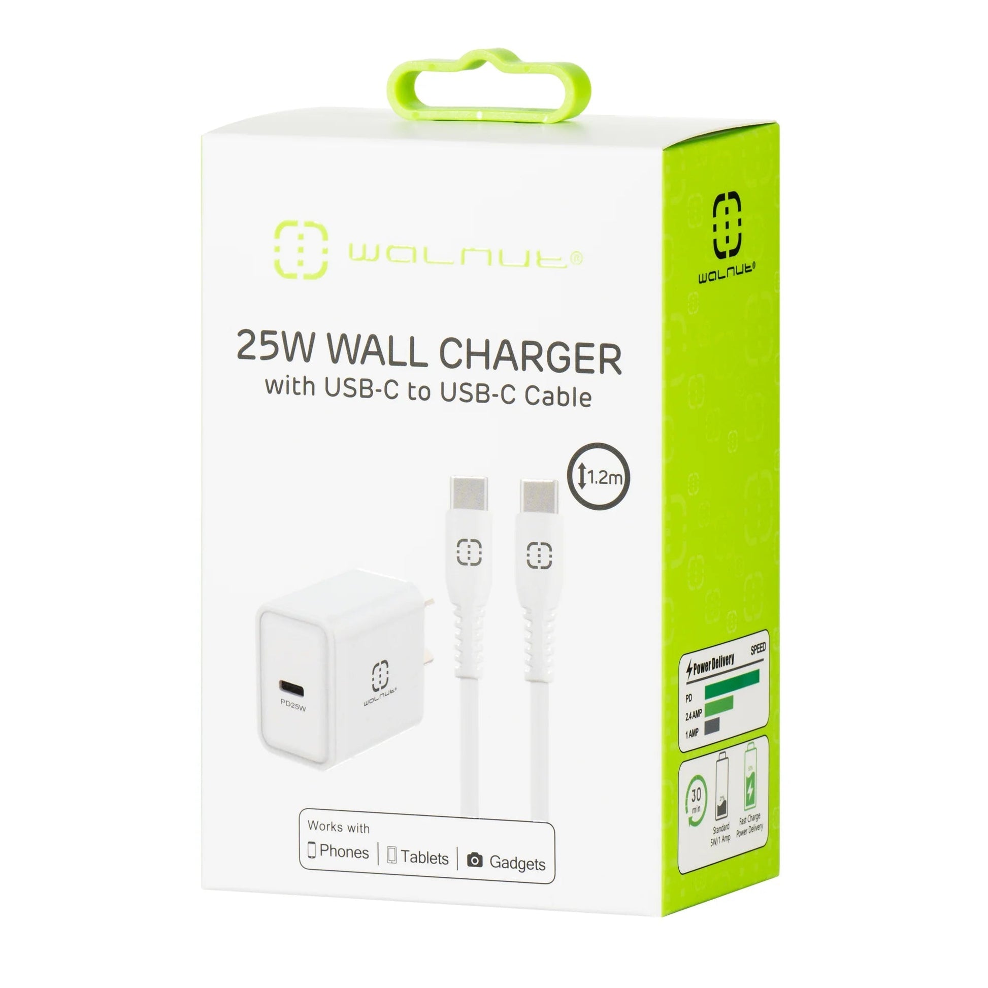 25 Watt Wall Charger with USB C to USB C cable-Yarrawonga Fun and Games