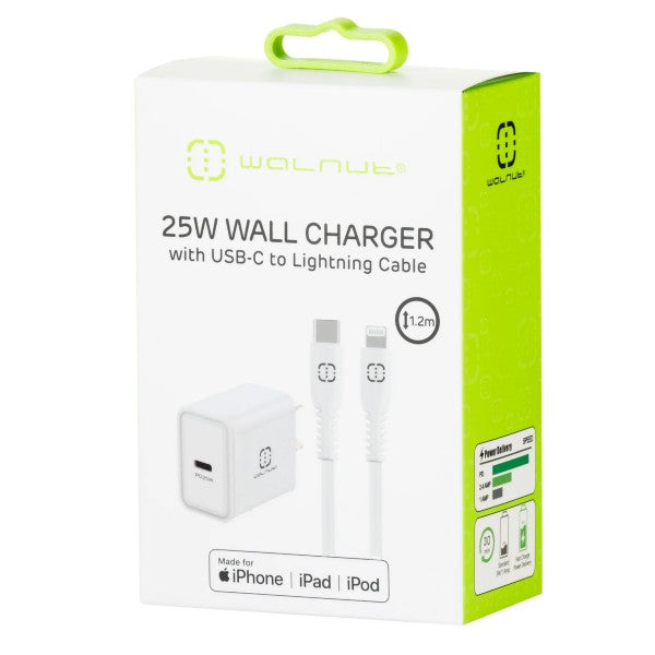 25W Wall Charger with USB-C to Lightning Cable-Yarrawonga Fun and Games.