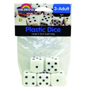 25cm Large Dice - Set of 5-Yarrawonga Fun and Games