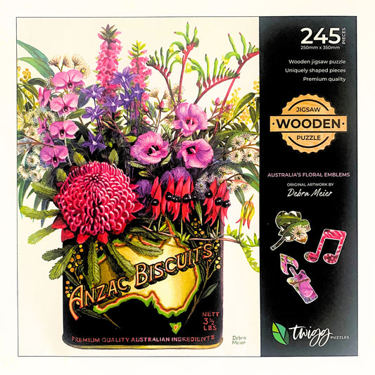 276 Piece Wooden Jigsaw - State Emblems-Yarrawonga Fun and Games