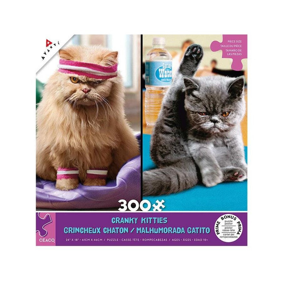 300 Piece Jigsaw - Cranky Kittens-Yarrawonga Fun and Games