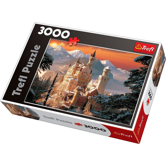 Jigsaw 3000 pieces – Wintry Neuschwanstein Castle, Germany-Yarrawonga Fun and Games