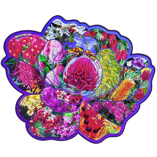 346 Piece Wooden Jigsaw - Native Bloom-Yarrawonga Fun and Games