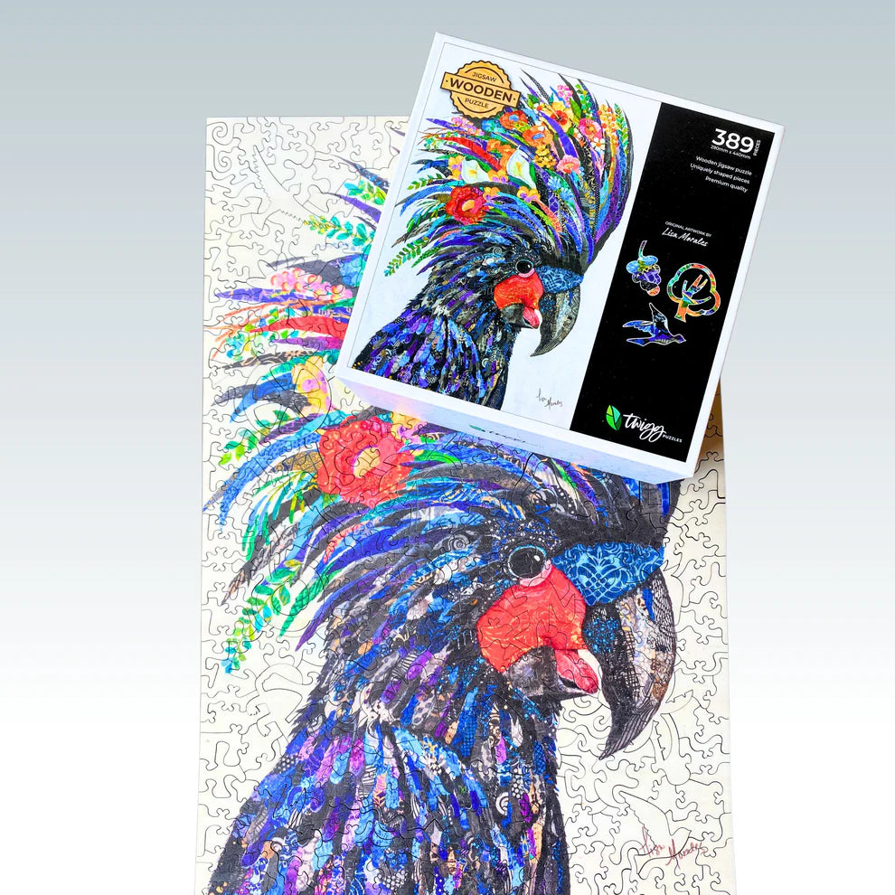 389 Piece Wooden Jigsaw - Black Cockatoo-Yarrawonga Fun and Games