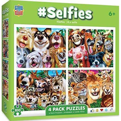 4 * 100 Piece Jigsaws - #Selfies-Yarrawonga Fun and Games