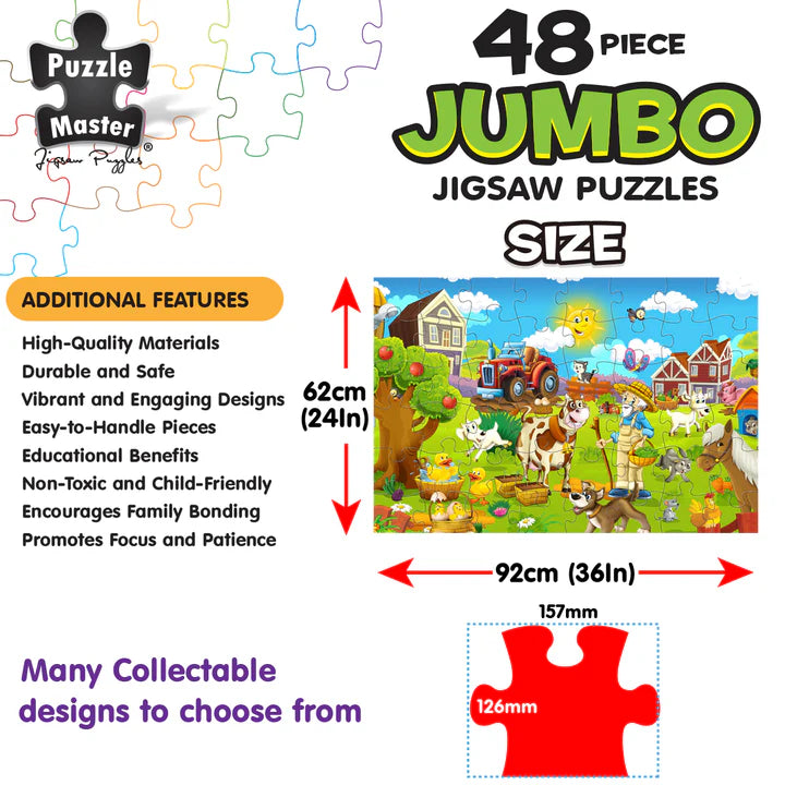 48 Piece Floor Jigsaw - Farm-Yarrawonga Fun and Games