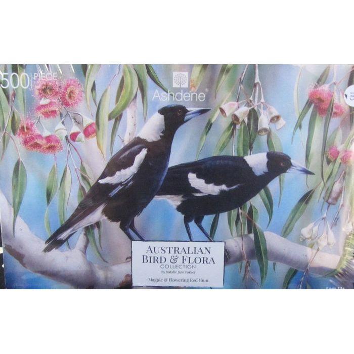 500 Piece Jigsaw - Bird and Flora Collection - Magpie-Yarrawonga Fun and Games
