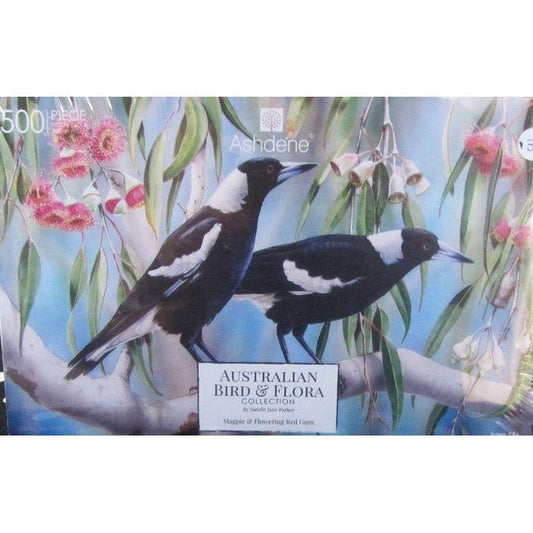 500 Piece Jigsaw - Bird and Flora Collection - Magpie-Yarrawonga Fun and Games