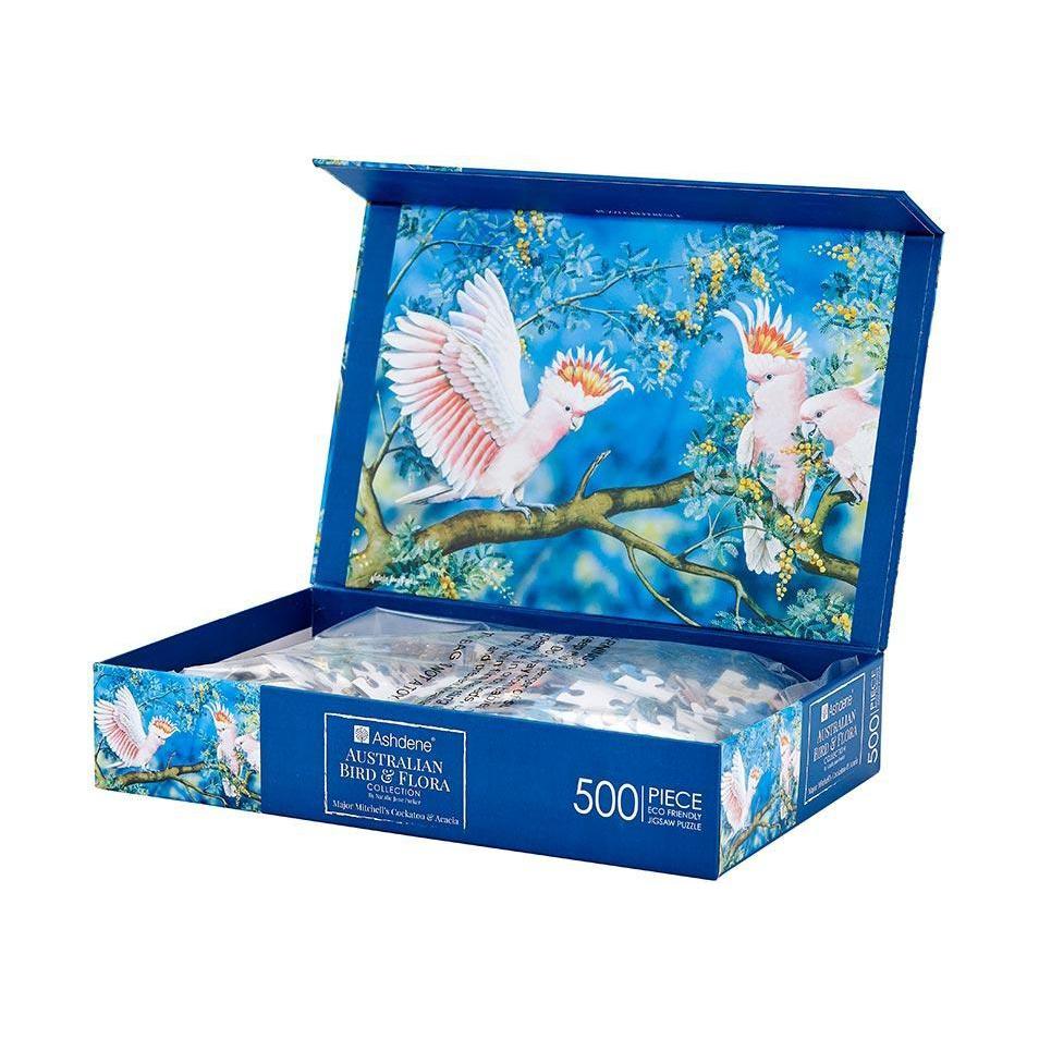 500 Piece Jigsaw - Bird and Flora Collection - Major Mitchell-Yarrawonga Fun and Games