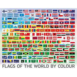 500 Piece Jigsaw - Flags of the World-Yarrawonga Fun and Games.