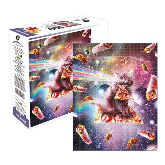 500 Piece Jigsaw - Galaxy Cat Pizza-Yarrawonga Fun and Games