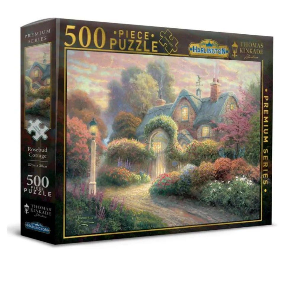 500 Piece Jigsaw - Rosebud Cottage-Yarrawonga Fun and Games