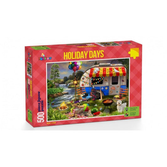 500 Piece Jigsaw - Holiday Days Caravaning-Yarrawonga Fun and Games