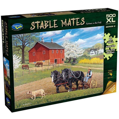 500 XL Piece Jigsaw - Partners in the Field-Yarrawonga Fun and Games