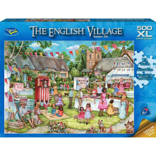 500 XL Piece Jigsaw - The English Village - Summer Fete-Yarrawonga Fun and Games