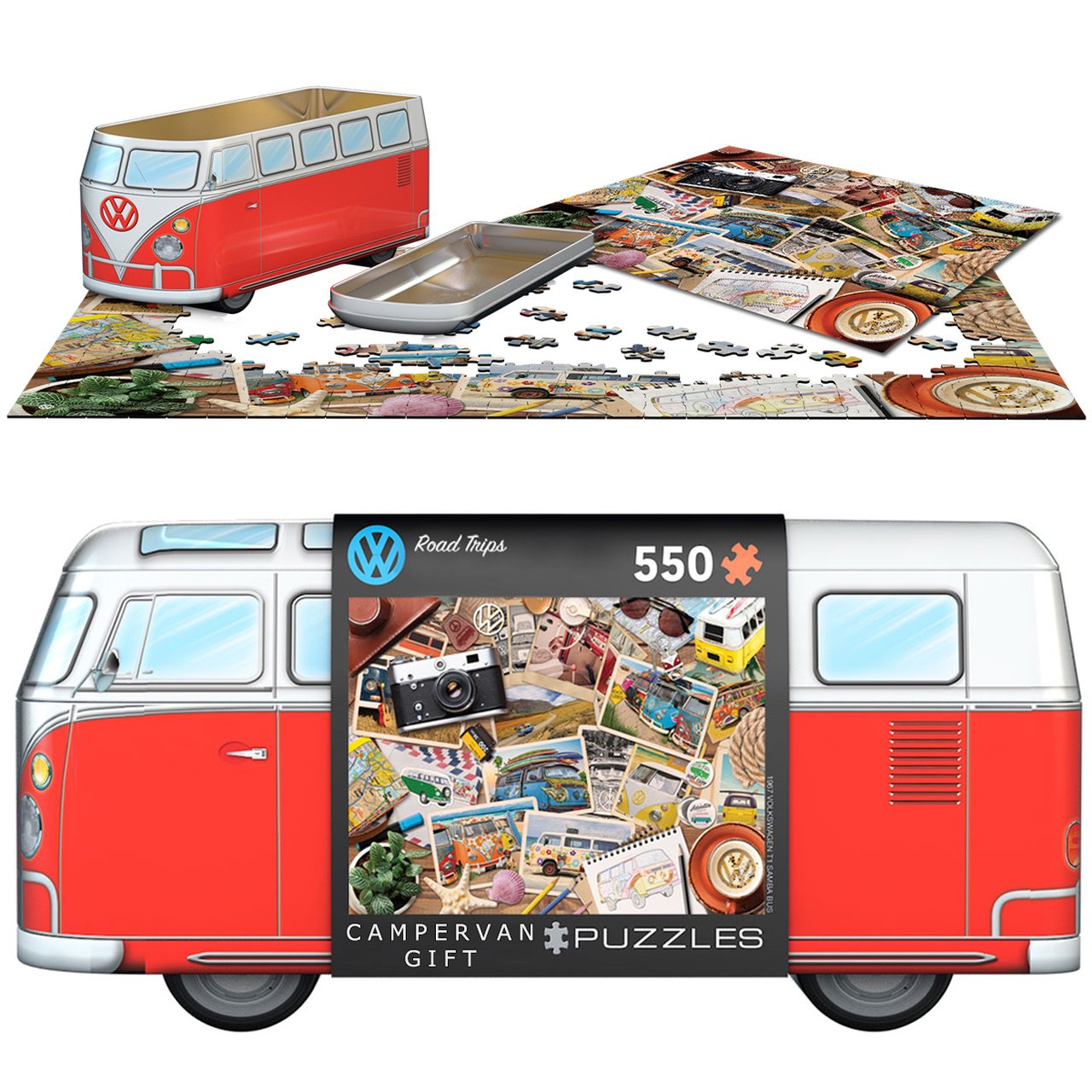 550 Piece Jigsaw - Road Trips - In Combi Tin-Yarrawonga Fun and Games.