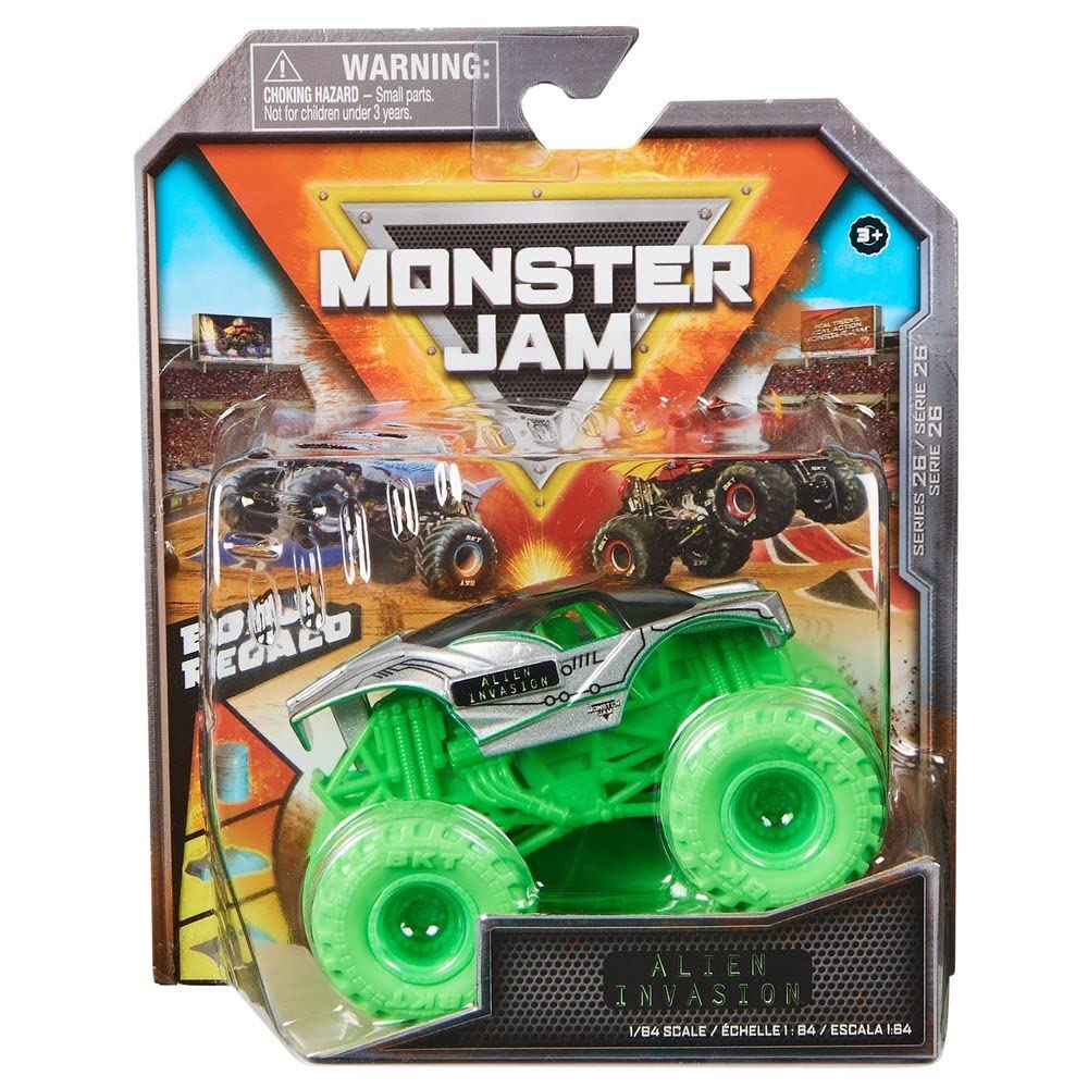Monster Jam 1:64 Scale - Various Trucks-Alien Invasion - Series 7-Yarrawonga Fun and Games