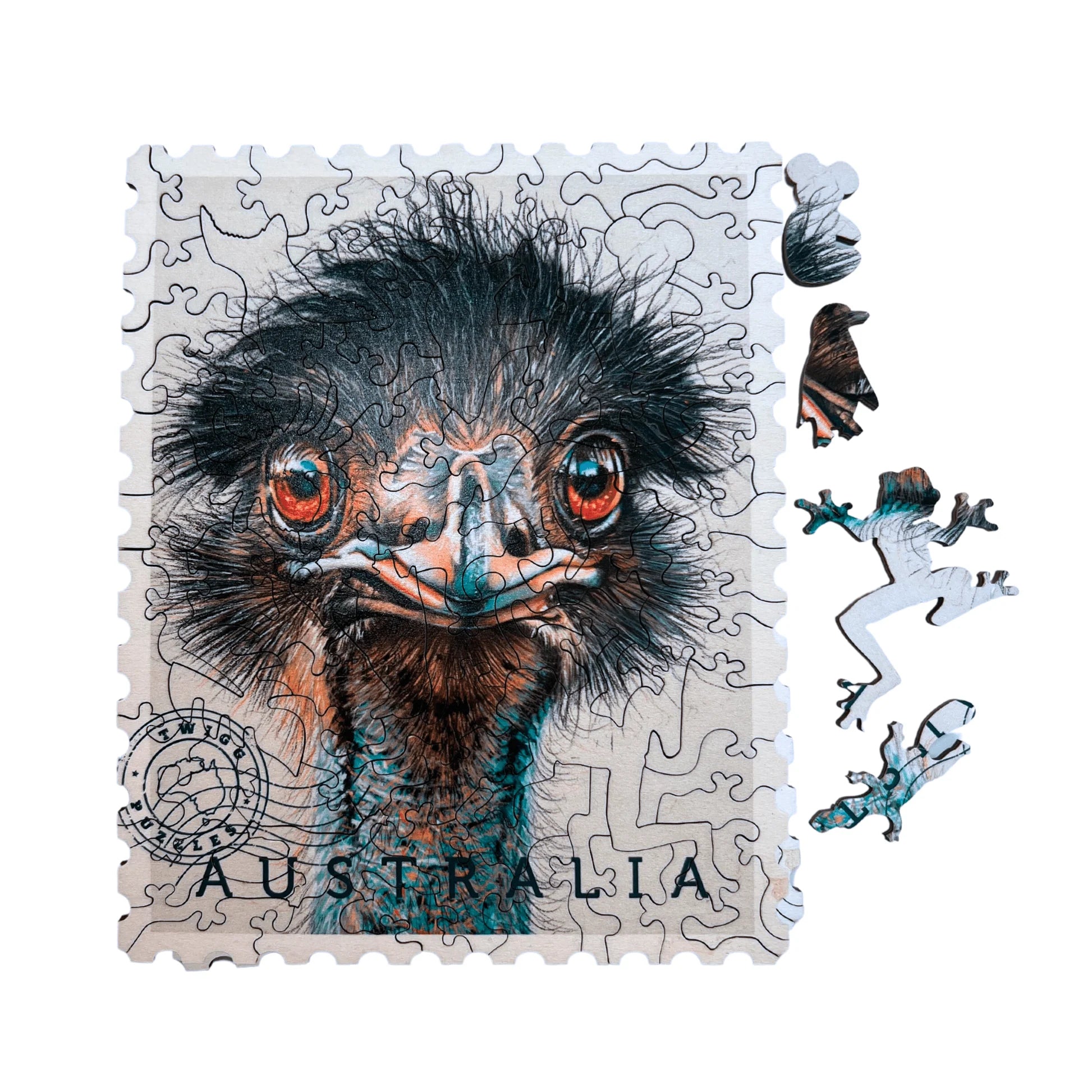 74 Piece Wooden Jigsaw - Emu-Yarrawonga Fun and Games