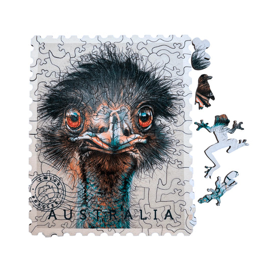 74 Piece Wooden Jigsaw - Emu-Yarrawonga Fun and Games