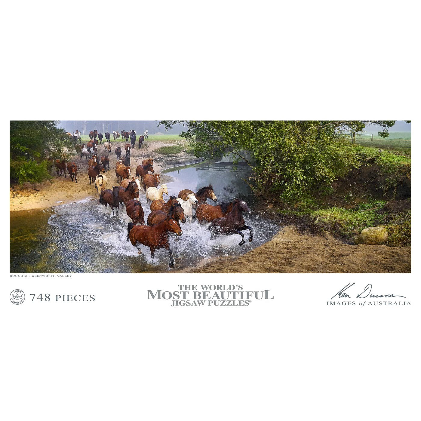 748 Piece Jigsaw - Round Up, Glenworth Valley - Ken Duncan-Yarrawonga Fun and Games