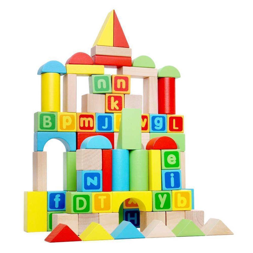 80 Piece wooden Blocks-Yarrawonga Fun and Games