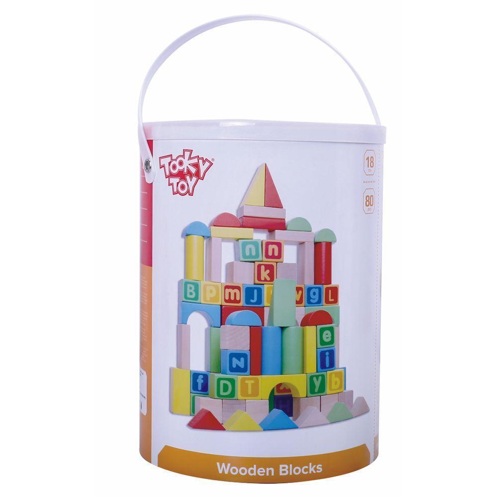 80 Piece wooden Blocks-Yarrawonga Fun and Games