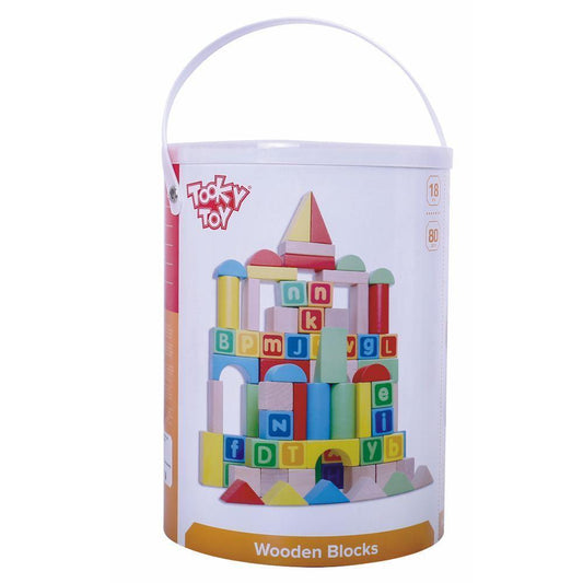 80 Piece wooden Blocks-Yarrawonga Fun and Games