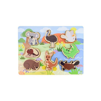 9 Piece Wooden Jigsaw - Australian Animals-Yarrawonga Fun and Games
