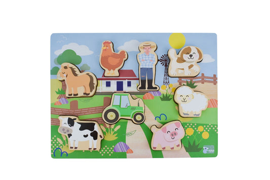9 Piece Wooden Jigsaw - Farm