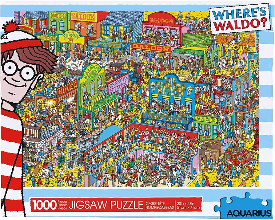 1000 Piece Jigsaw - Where's Waldo? - Wild Wild West-Yarrawonga Fun and Games