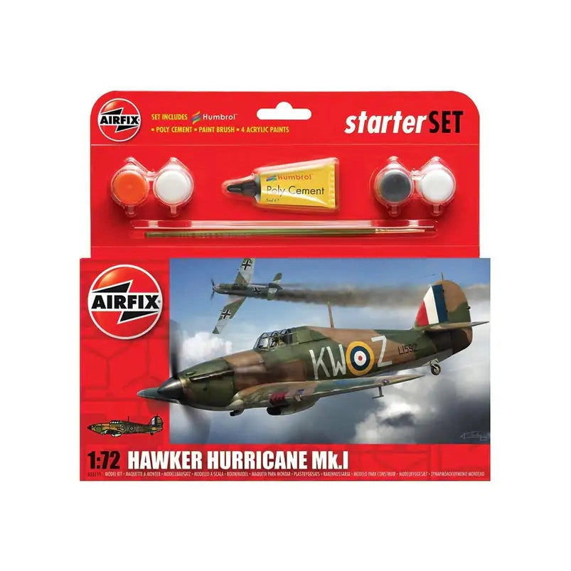 Airfix - 1/:72 -Starter Kit - Hawker Hurricane-Yarrawonga Fun and Games