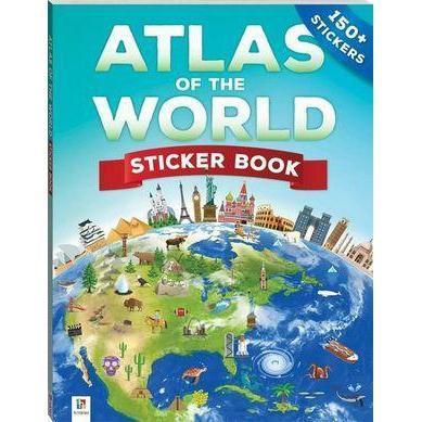 Atlas of the World - Sticker book-Yarrawonga Fun and Games