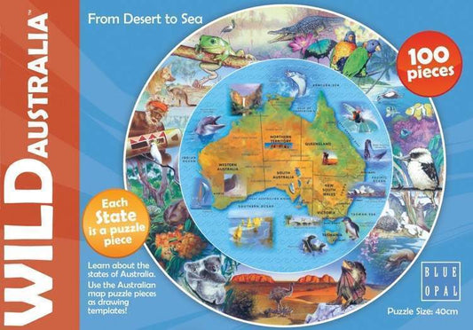 100 Piece Jigsaw - From Desert to Sea-Yarrawonga Fun and Games