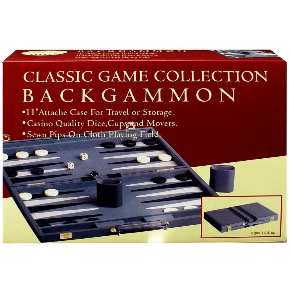 Backgammon Game in case - 11 inch-Yarrawonga Fun and Games