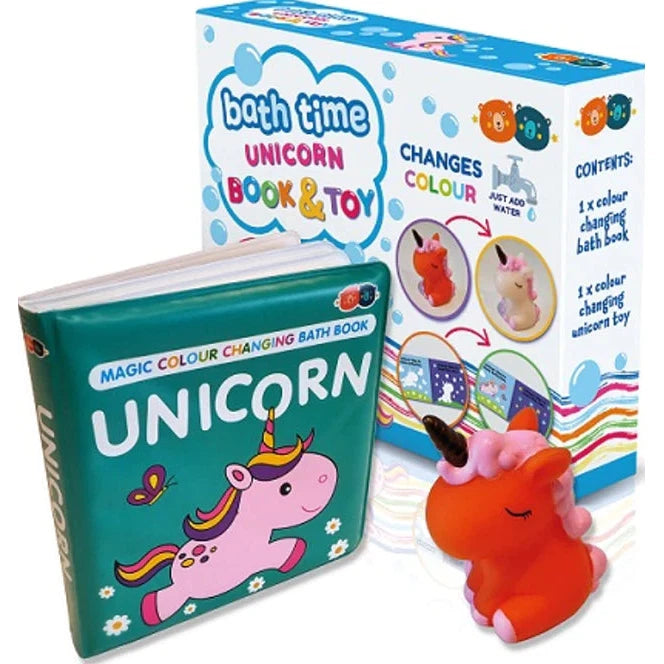 Bath Time Unicorn Book and Toy-Yarrawonga Fun and Games