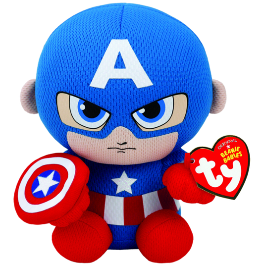 Beanie Babies Marvel - Regular - Captain America-Yarrawonga Fun and Games