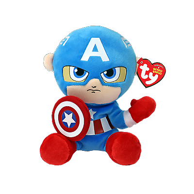 Beanie Babies Marvel - Regular Soft - Captain America-Yarrawonga Fun and Games