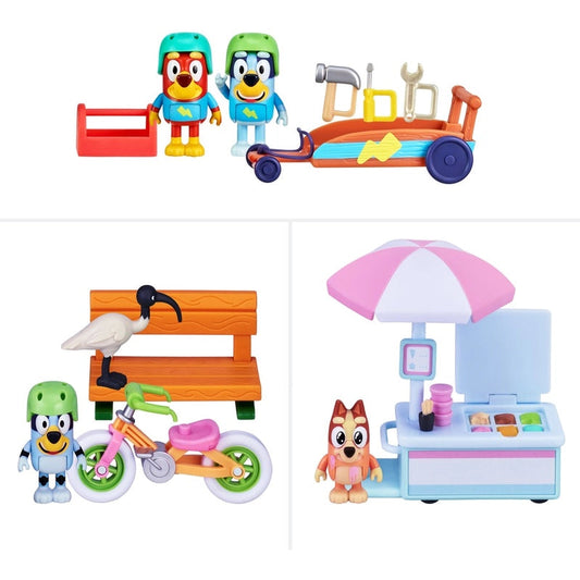Bluey and Friends Mini Vehicle Playset-Blueys Bike-Yarrawonga Fun and Games