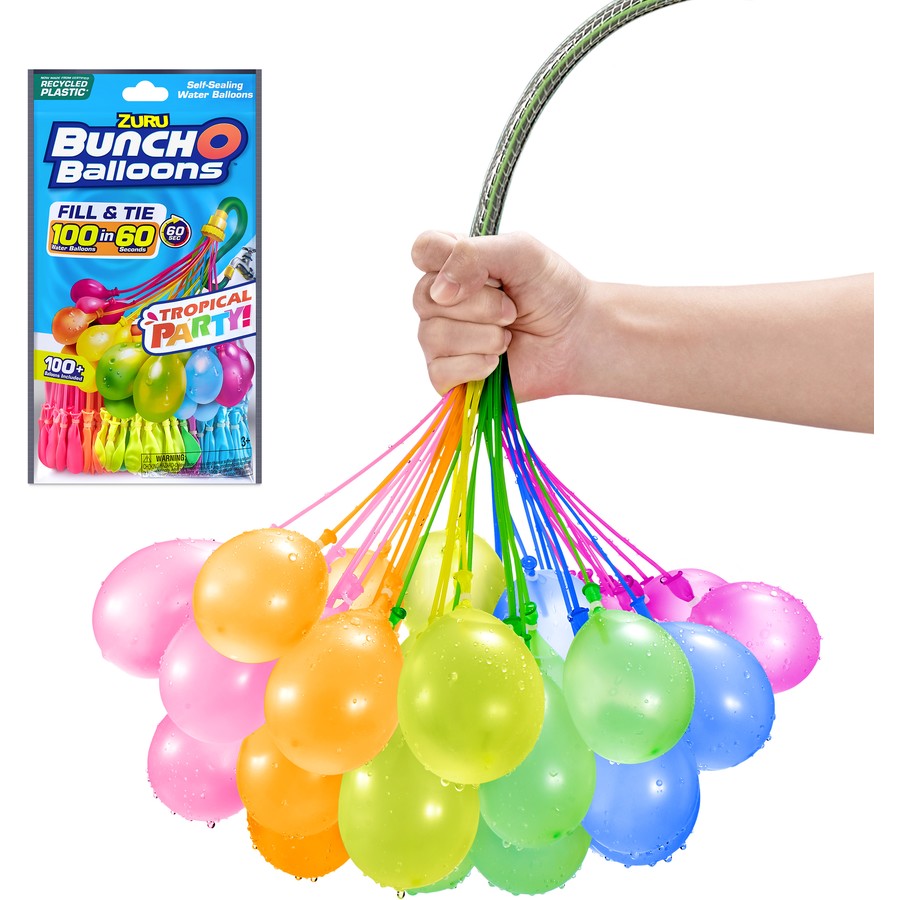 Bunch of Balloons 100 Balloons-2023 - Tropical Party-Yarrawonga Fun and Games