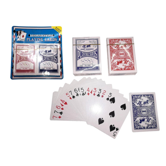 Cart Classics Plastic Coated Playing Cards - Two Packets-Yarrawonga Fun and Games