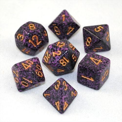 Chessex 7 Dice Sets-Hurricane Speckled-Yarrawonga Fun and Games