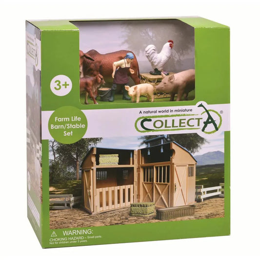 Collecta Farm Animals, Farmer and Barn Set-Yarrawonga Fun and Games