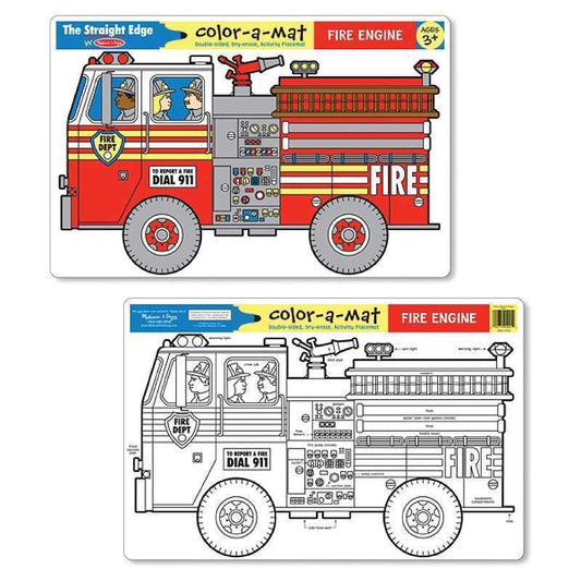 Colour a Mat - Fire Engine-Yarrawonga Fun and Games