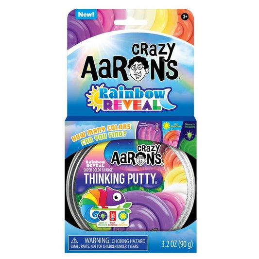 Crazy Aarons Thinking Putty - Rainbow Reveal - 4" Tin