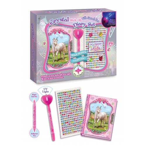 Crystal Style Up Unicorn Diary set-Yarrawonga Fun and Games